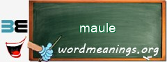WordMeaning blackboard for maule